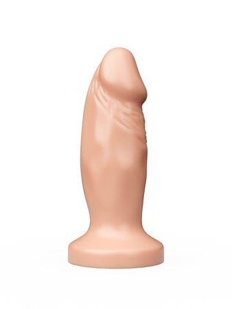 Телесная анальная пробка-фаллос - 12 см.